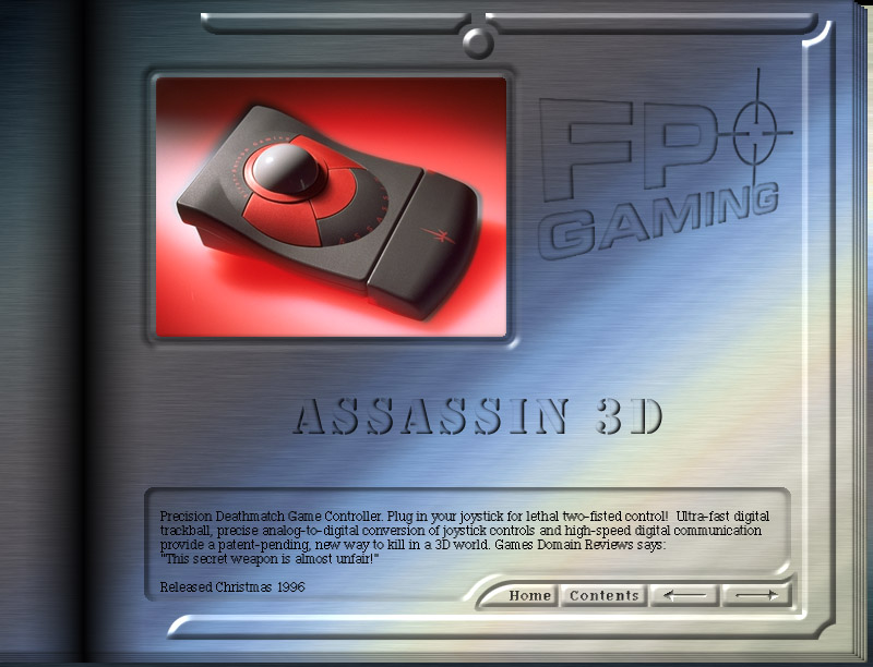 The Assassin 3D portfolio page