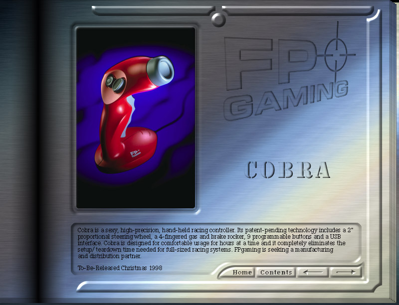 The Cobra portfolio page